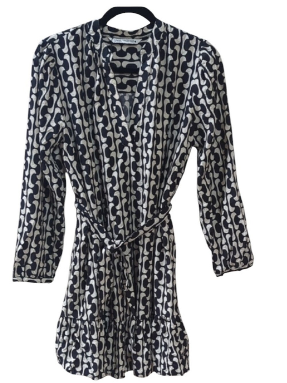 Zara, The Paula, Retro Swing Dress.  Black And Cream. Medium